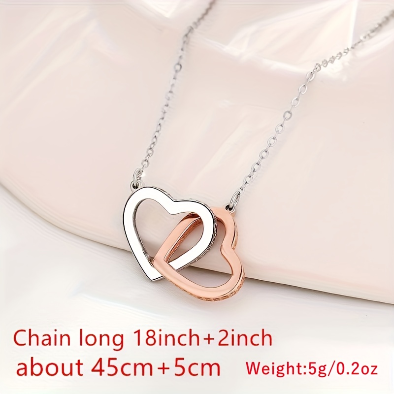 Mother Daughter Necklace with Message Card and Gift Box